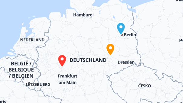 Map of company locations