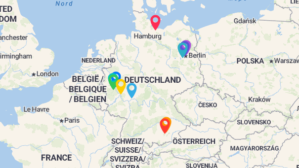 Map of company locations