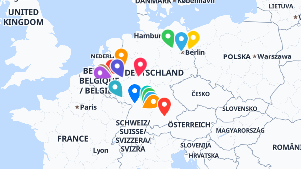 Map of company locations