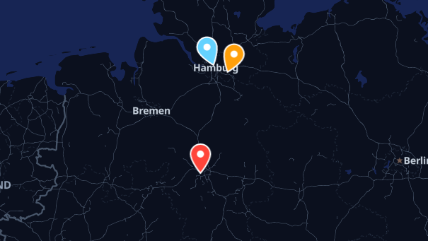 Map of company locations