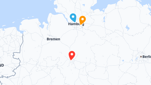 Map of company locations