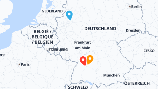 Map of company locations