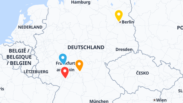 Map of company locations
