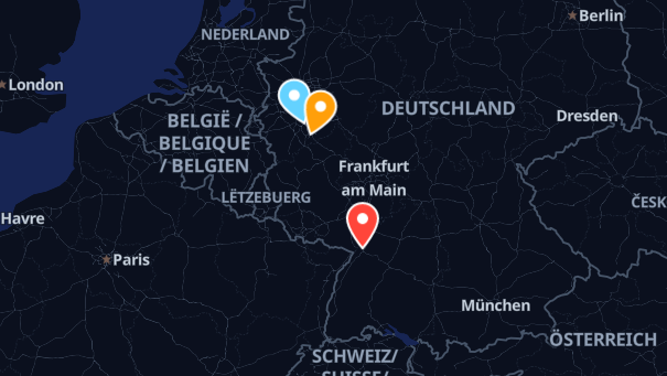 Map of company locations