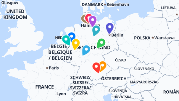 Map of company locations