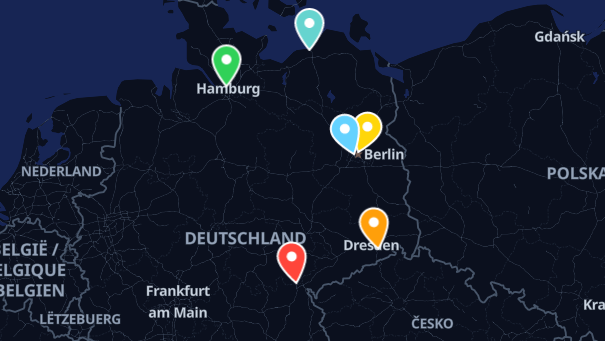 Map of company locations