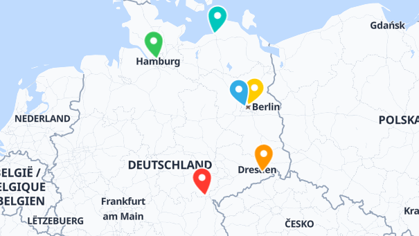 Map of company locations