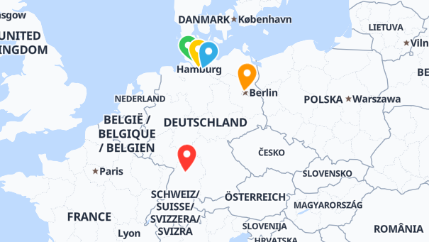 Map of company locations