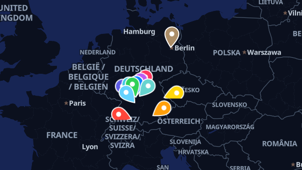 Map of company locations