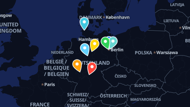 Map of company locations