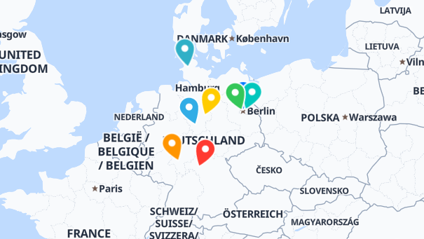 Map of company locations