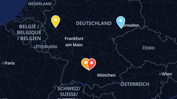 Map of company locations