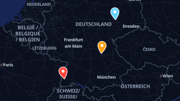 Map of company locations