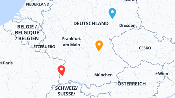 Map of company locations