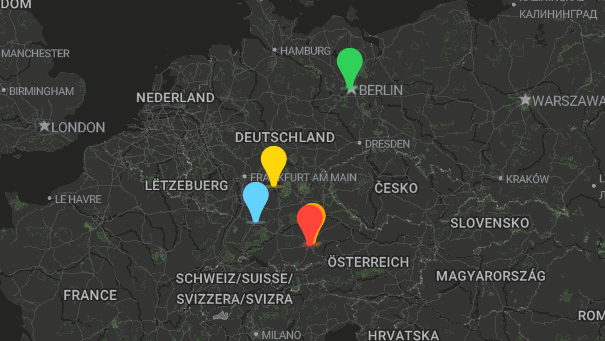 Map of company locations