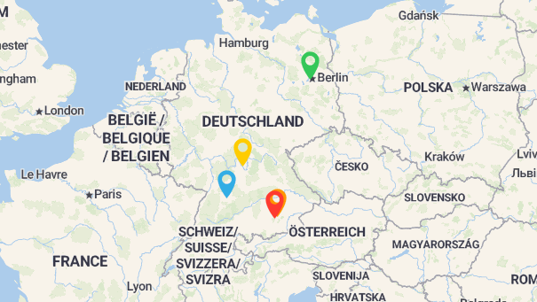 Map of company locations