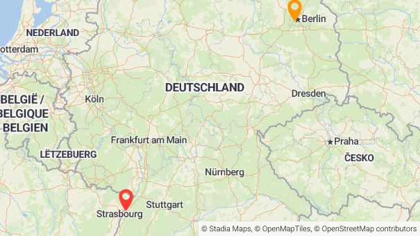 Map of company locations