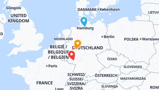 Map of company locations