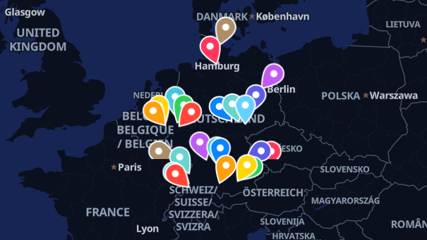 Map of company locations