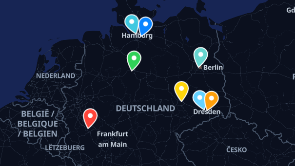 Map of company locations