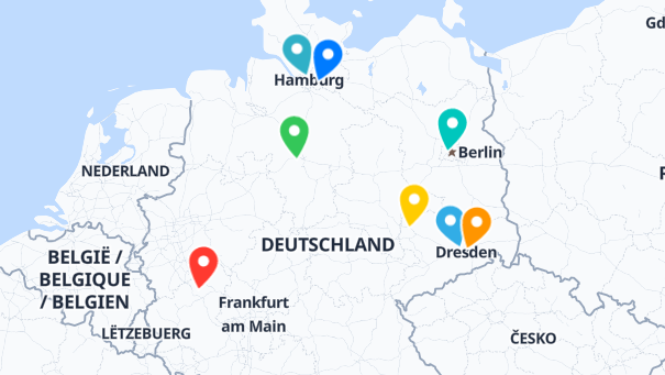 Map of company locations