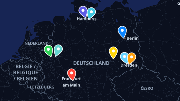 Map of company locations