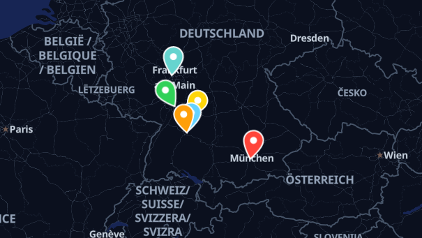 Map of company locations