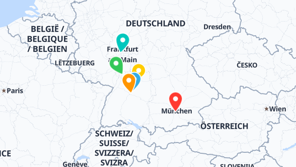 Map of company locations