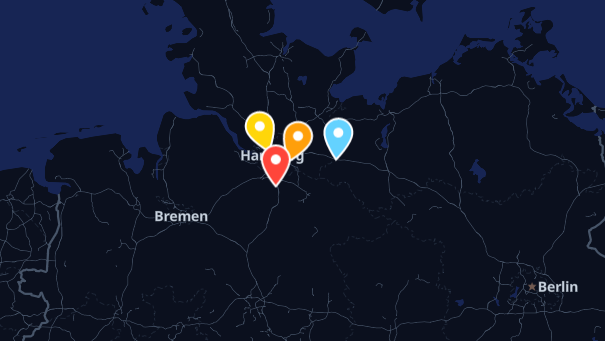 Map of company locations