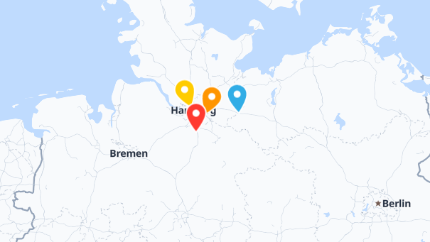 Map of company locations