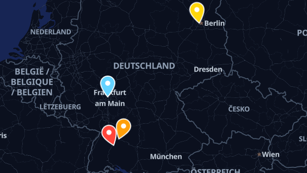 Map of company locations
