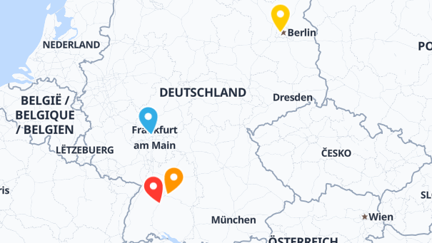 Map of company locations