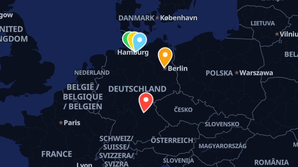 Map of company locations