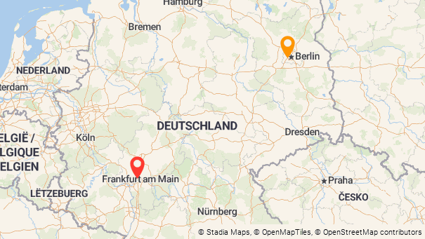 Map of company locations