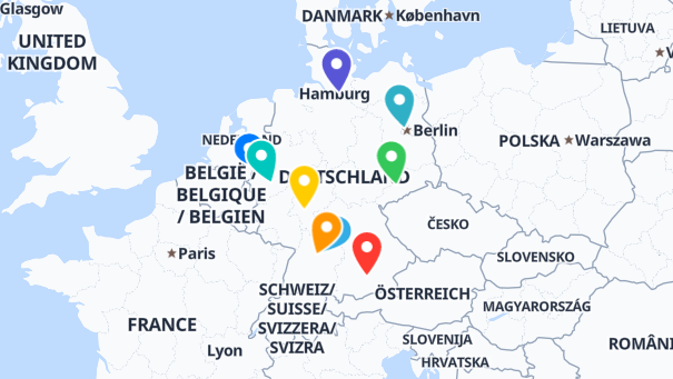 Map of company locations
