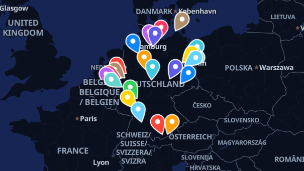 Map of company locations