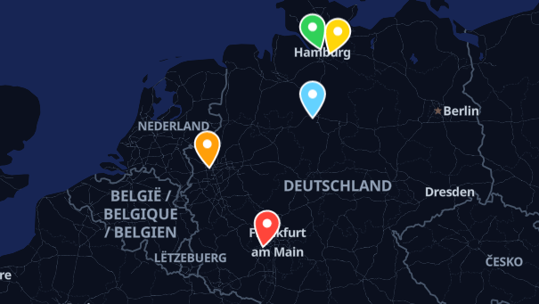 Map of company locations
