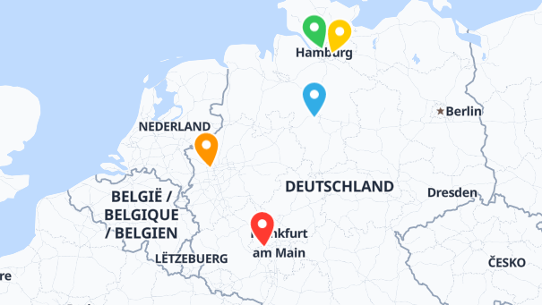 Map of company locations