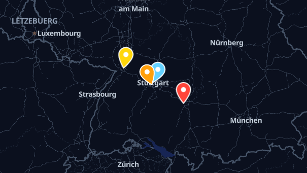 Map of company locations