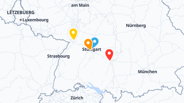Map of company locations
