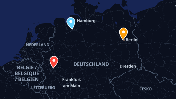 Map of company locations