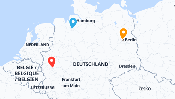 Map of company locations
