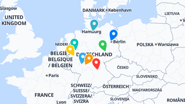 Map of company locations