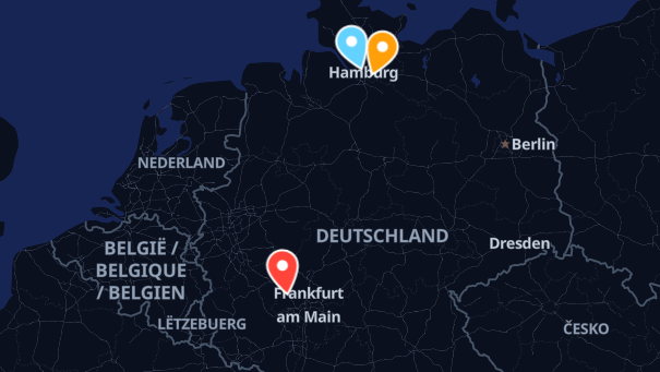 Map of company locations