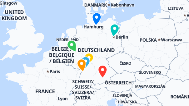 Map of company locations