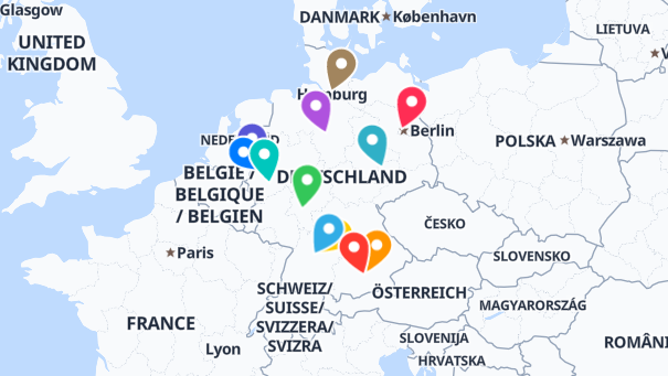 Map of company locations