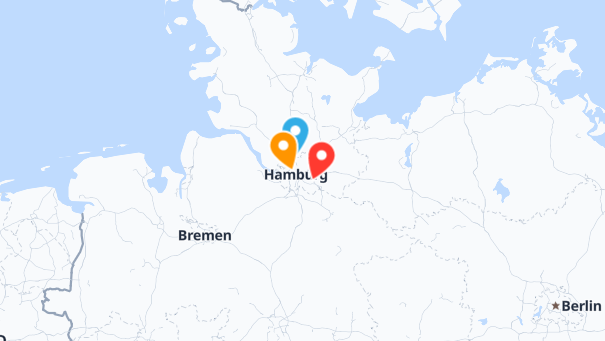 Map of company locations