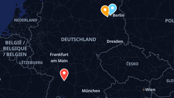 Map of company locations