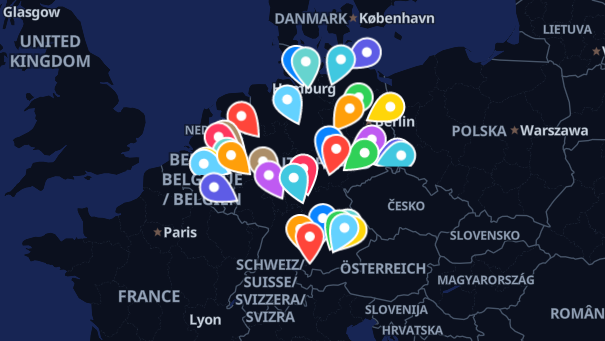 Map of company locations