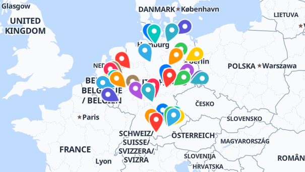 Map of company locations